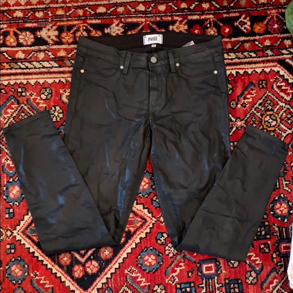 Black waxed Paige denim size 30